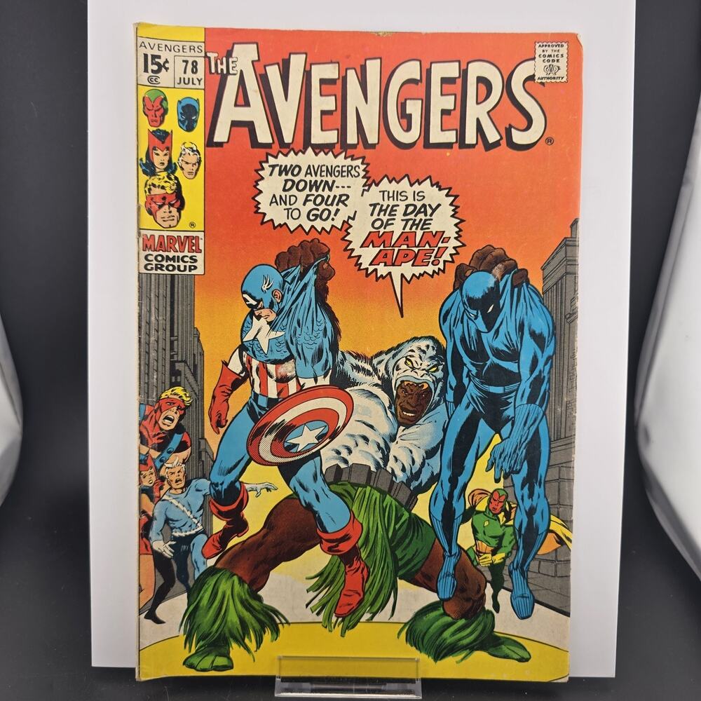 AVENGERS #78 (1970) 1ST APPEARANCE OF LETHAL LEGION - MAN-APE!